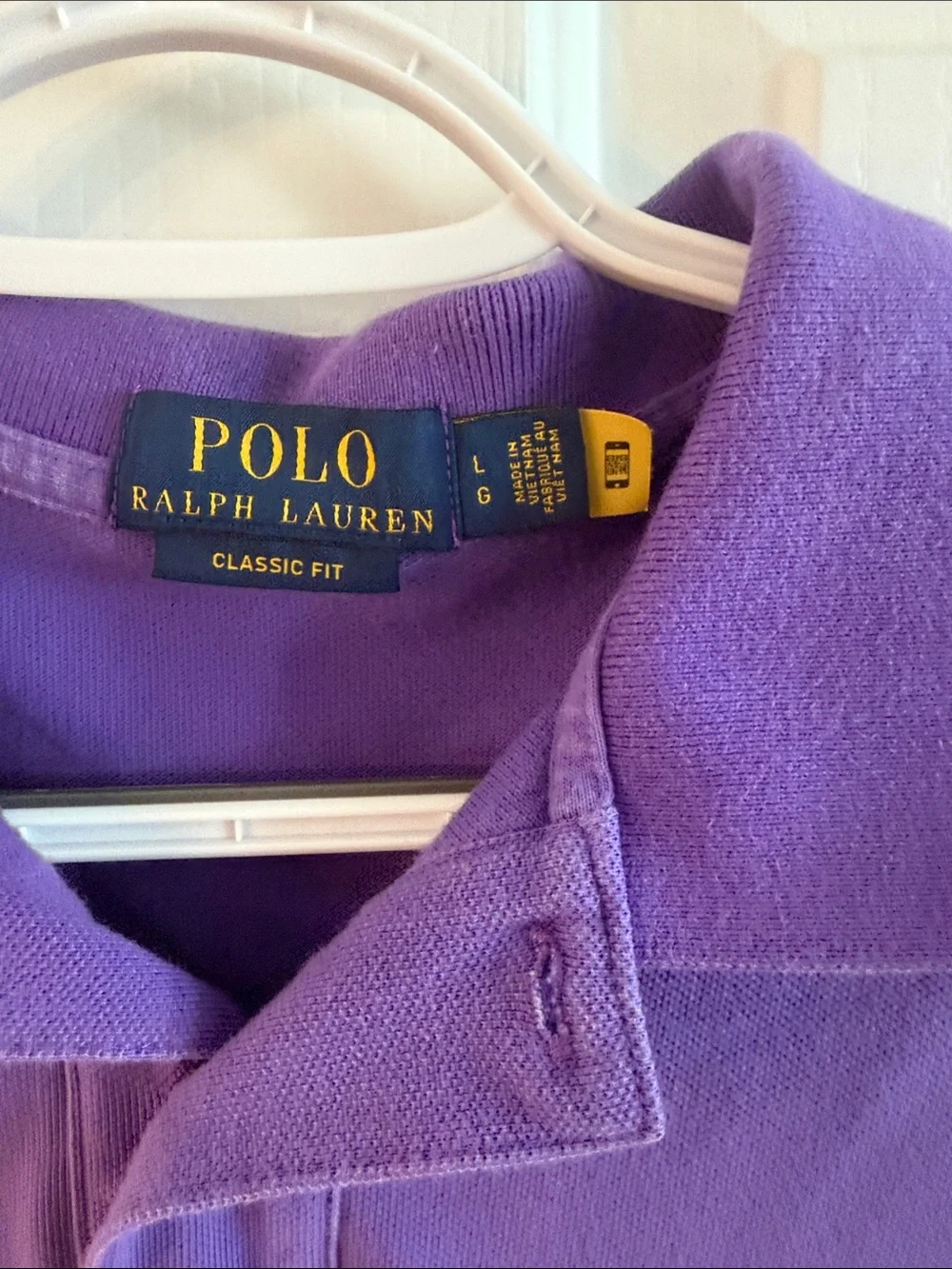 Ralph Lauren Purple Polo with Orange Pony
